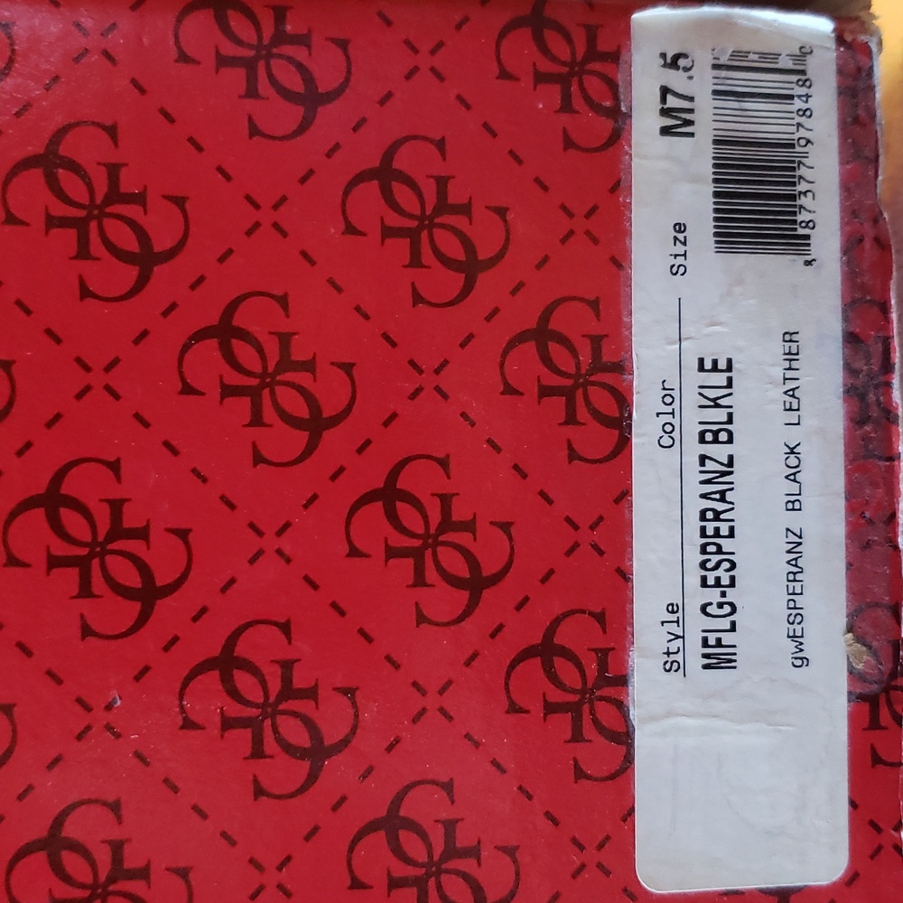 Guess Esperanz Boots sz 7.5 Black leather silver studded - Picture 8 of 8